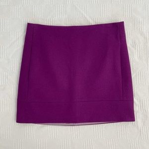 JCrew Factory Fuchsia Wool Mini Skirt with Pockets